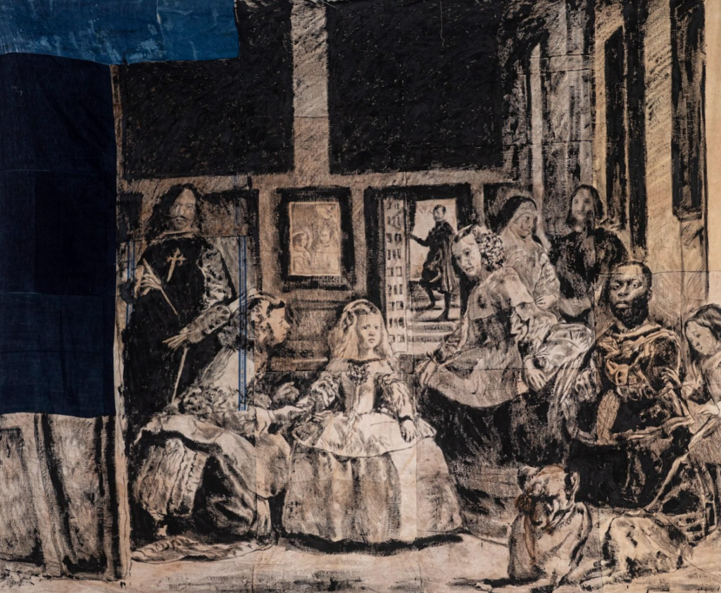 Les menines d’apres Velázquez (Roméo Mivekannin). 2020, acrílico sobre tela, Galería Cécile Fakhoury (Abidjan, Costa de Marfil).